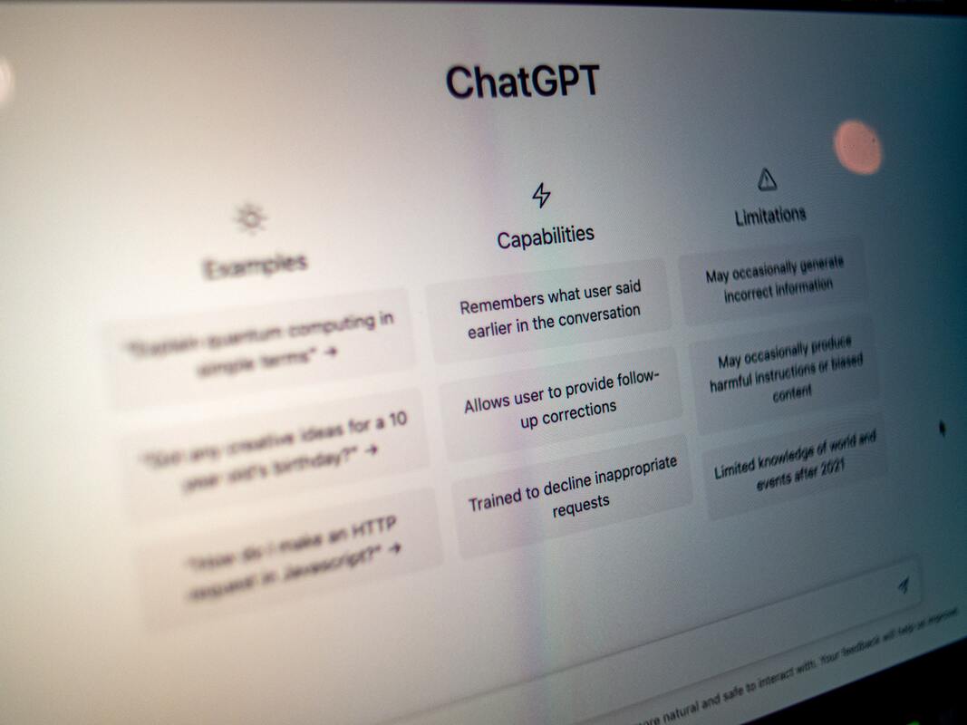 Photo of chatgpt screen