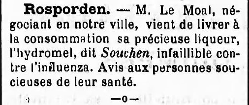 Extrait de journal de l'Union agricole et Maritime datant du 15 novembre 1895 